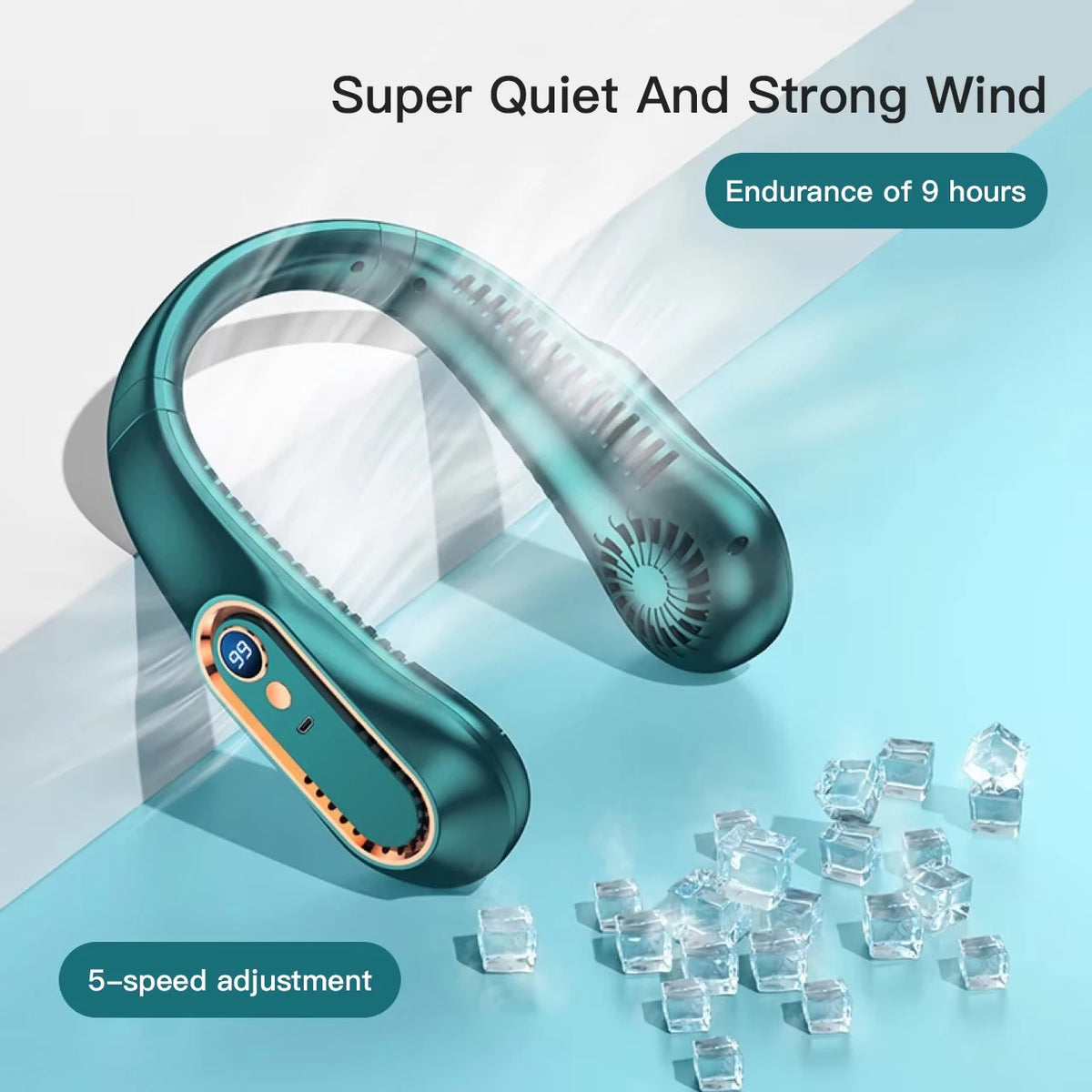 New Summer Portable Mini Hanging Neck Fan Bladeless