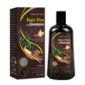 Brown Hair Color Shampoo 3 in 1 Instantly Turns Hair from White to Brown Natural Hair Color Protective Sleeve for Women 100ml