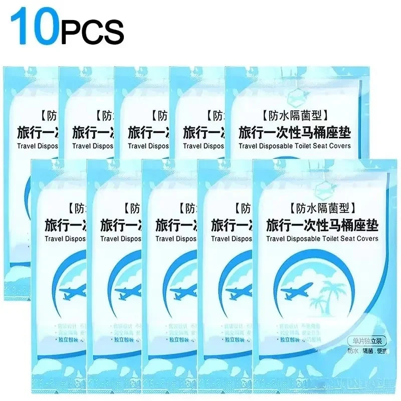 5-100Pcs Disposable Toilet Seat Cover Mat Portable Waterproof Safety