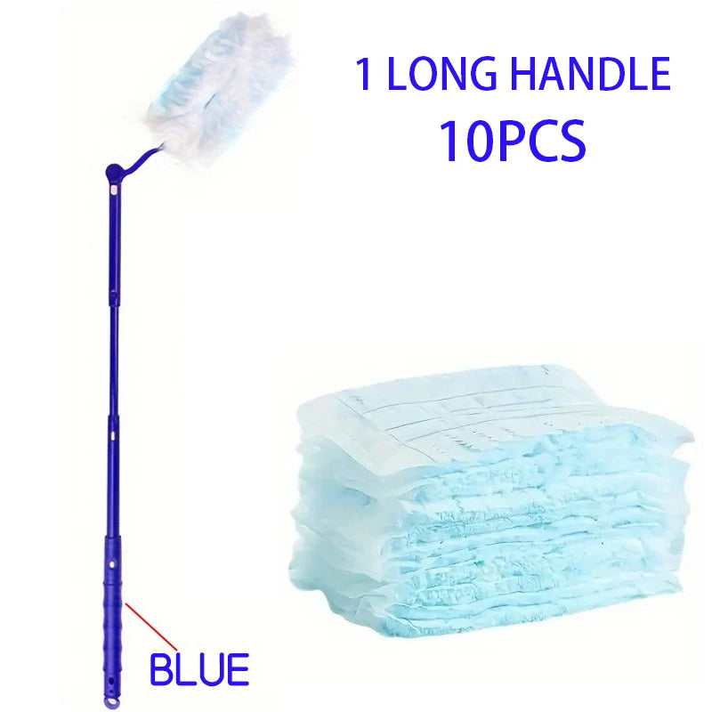 Extended Pole Dust Collector Disposable Fiber Cloth Electrostatic Precipitator Household Office Magic Duster CCD003