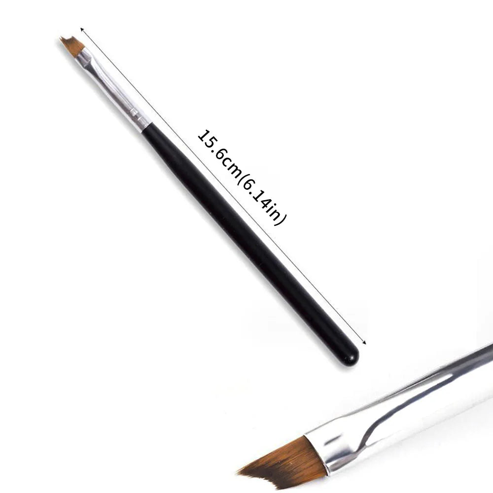 1Pc French Nail Brush 16CM Crescent Oblique French Tip Brush