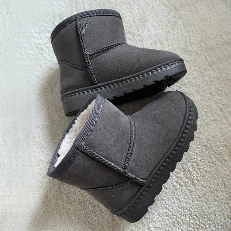 Children Snow Boots Winter Cute Warm Fashion Anti Slip Shoes Kids Boys Girls