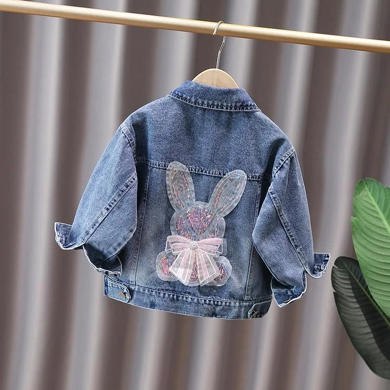 2 3 4 5 6 7 8 9 10 11 12 Years Spring Girls Denim Jacket New Fashion Cute