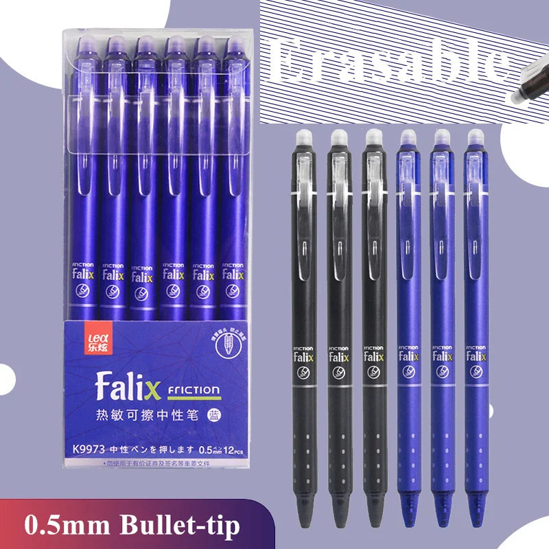 0.5mm Retractable Erasable Gel Pens Set with Refills