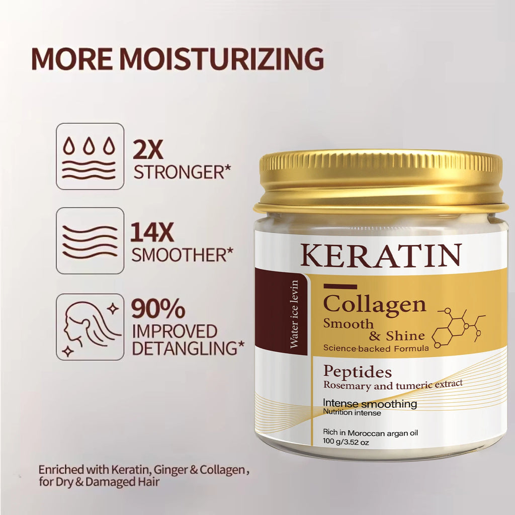 Keratin Collagen Hair Mask with Peptides & Rosemary