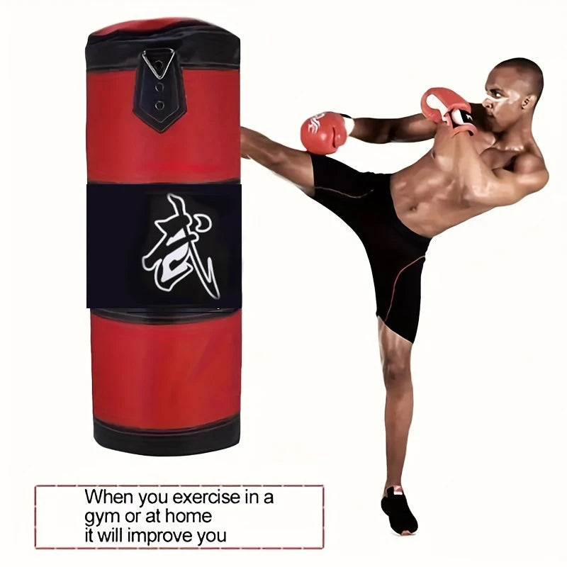 Punch Sandbag Heavy Boxing Punching Bag with Ceiling Hook Steel Chain Fitness Training MMA Kickboxing Muay Thai Karate Taekwondo