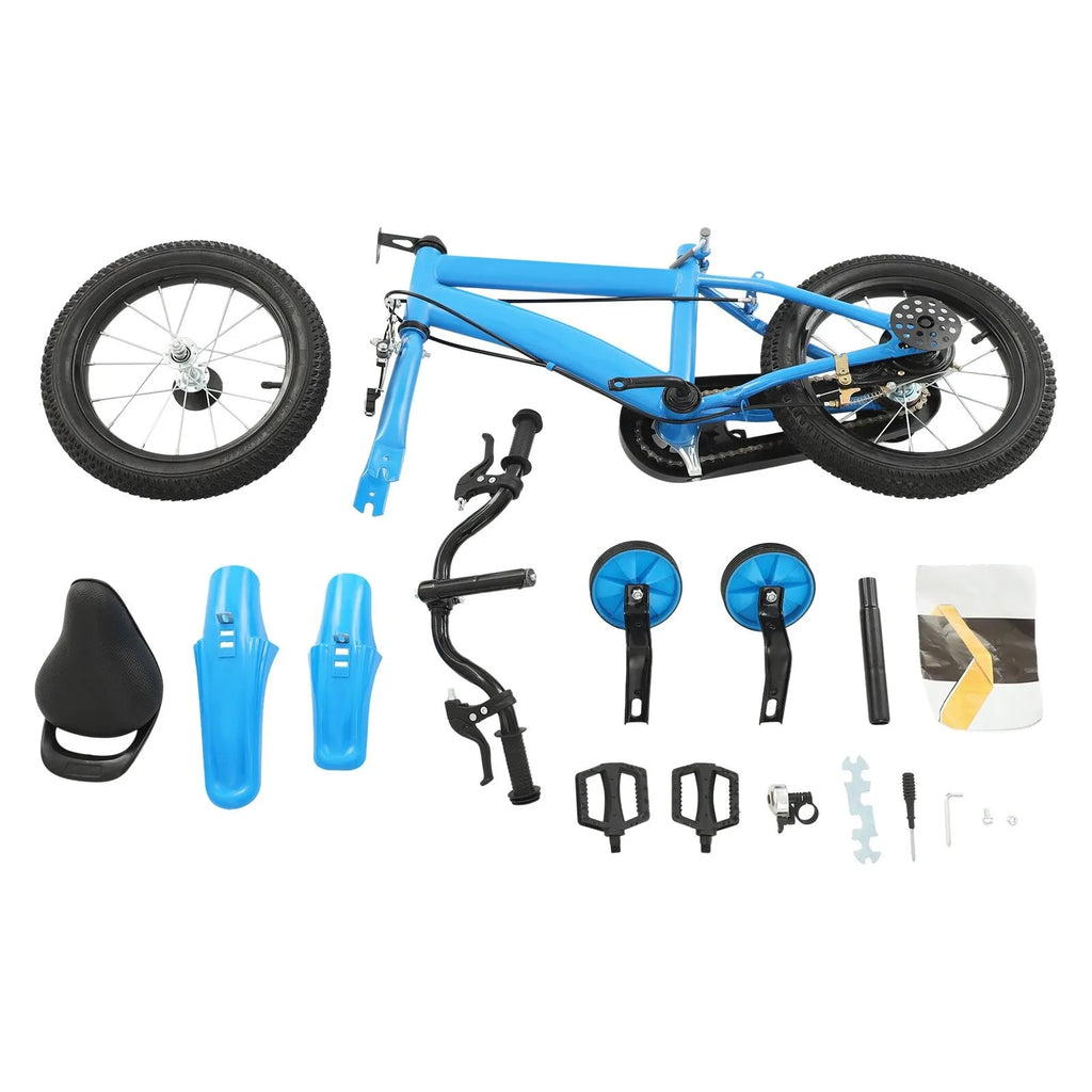 Kids Bike 14 Inch Children Bicycle Boys Girls Kids Bike Unisex with Safety Training Wheel for 3-6 Years Old
