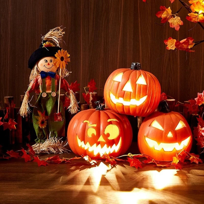 Halloween Glowing Pumpkin Decor LED Triple Layer Light Up