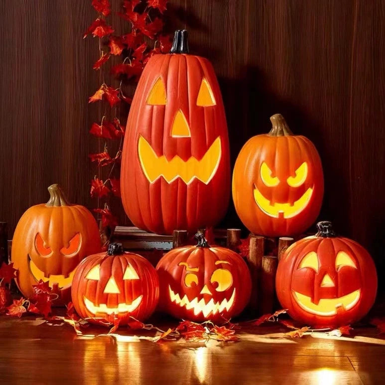 Halloween Glowing Pumpkin Decor LED Triple Layer Light Up