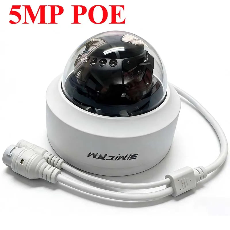 4K Video Surveillance Camera POE Doms Dome IP Onvif Audio 48V