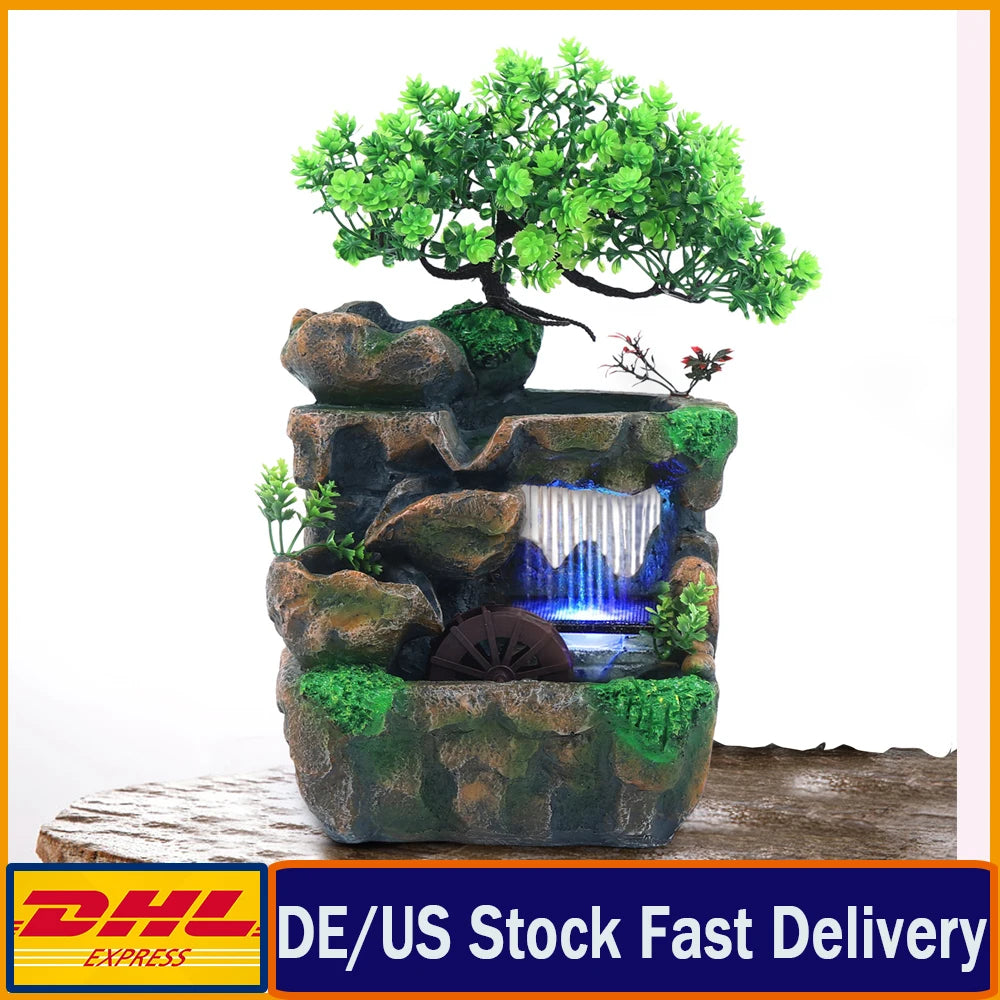Indoor Room Fountain Waterfall Decor Desktop Fountain Decoration Water Feature