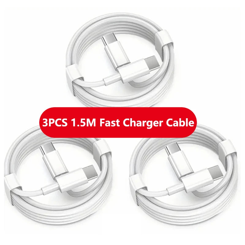 1-3PCS USB C Cable to USB C 120W Fast Charging