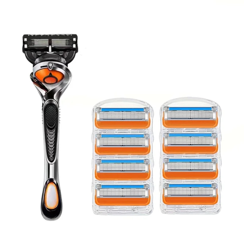 4/12/16 Pcs 5-layer Men's Razor Fusion Pro Power Shaving Shaver Male Face Beard Hair Trimmer 5 Layer Blades Replacement Refills