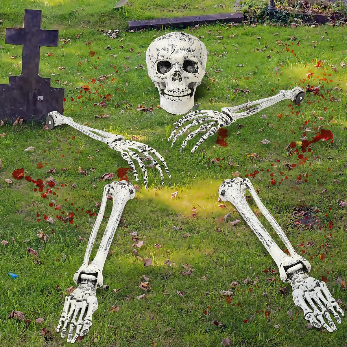 Halloween Skeleton Stake Decorations, Realistic Skeleton Arm Leg Bones