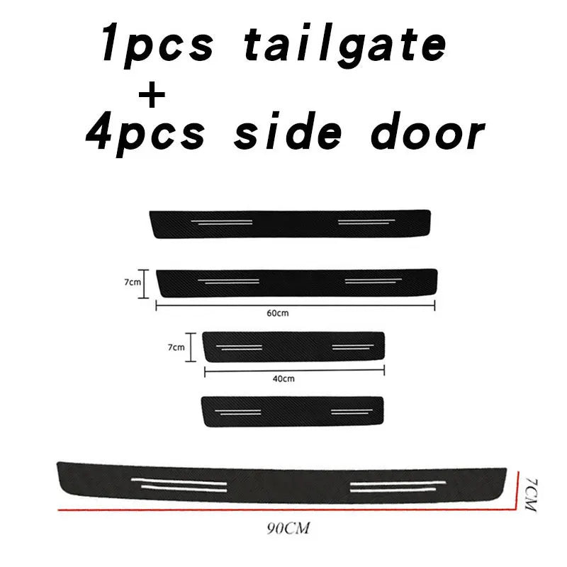 High quality Sport Carbon Fibre Threshold Protection Strip Universal Anti-scratch and Anti-collision Door interior Strip Sticker