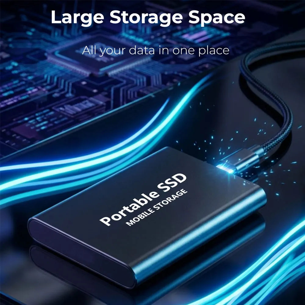 Original External High-speed Mobile Hard Drive, USB 3.1, Large-capacity Solid-state Drive, Ultra-large Storage Space,Mac PC Use