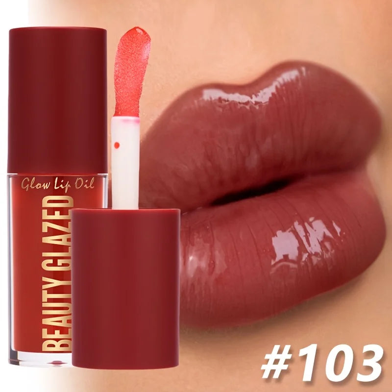 BEAUTY GLAZED 4 Color Moisturizing Lip Oil Moisturizing Lip Gloss Luminous Oil