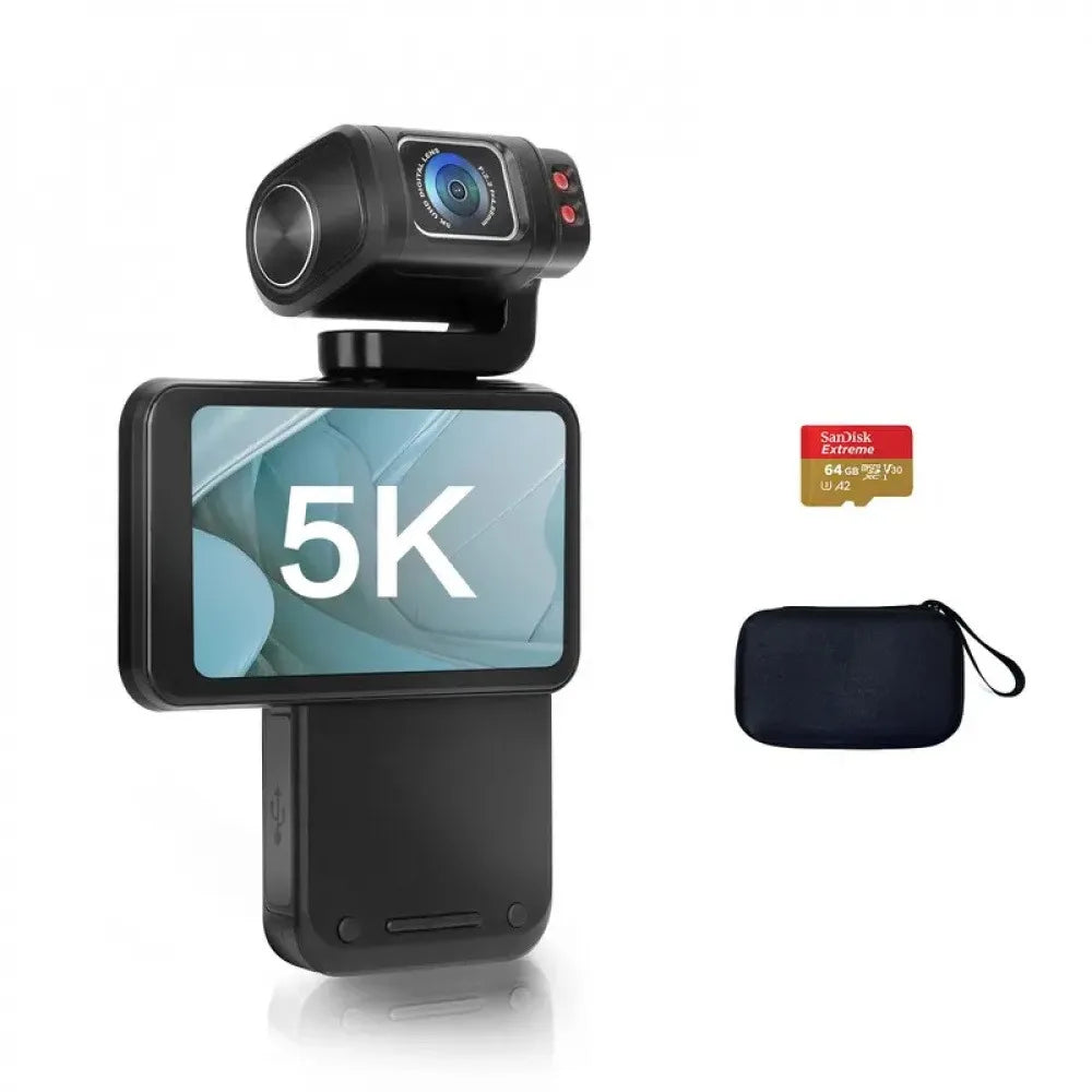 5K Camera Digital Camcorder 30FPS Image Stabilization Built-in Big Size Screen