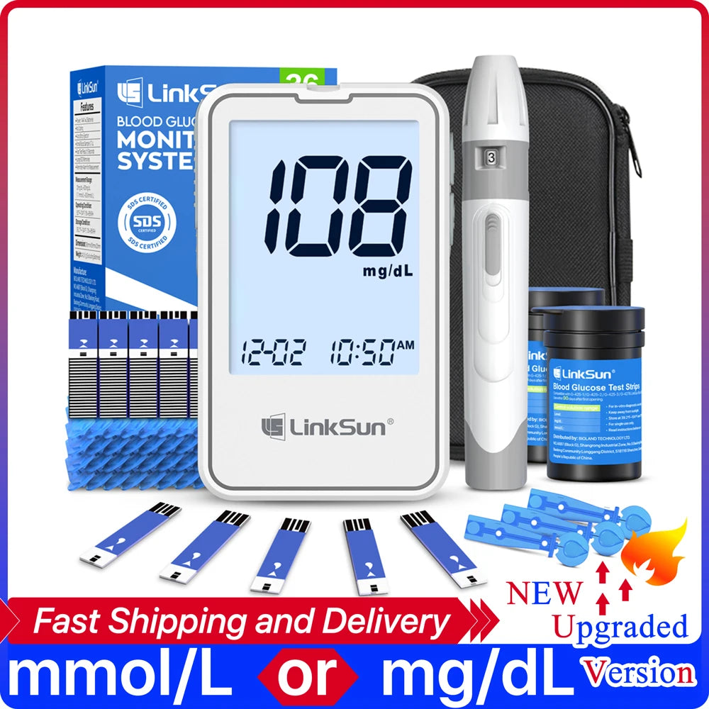 G-425-2 LinkSun Blood Glucose Meter Glucometer Blood Sugar Test