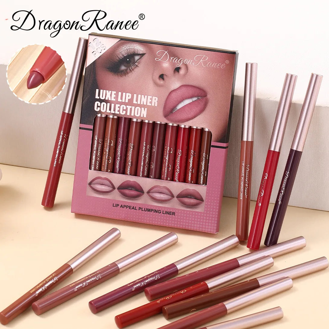 Multi Color Matte Lip Liner Crayon, Velvet Waterproof Lip Pencil