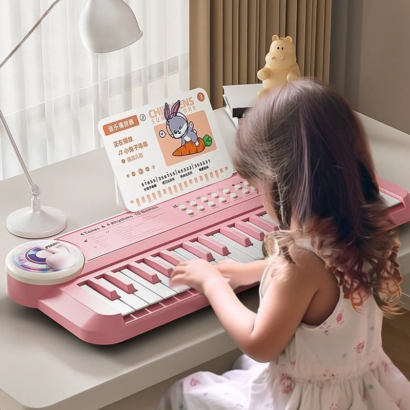 37 Key Kids Electronic Keyboard with Microphone Montessori Educational