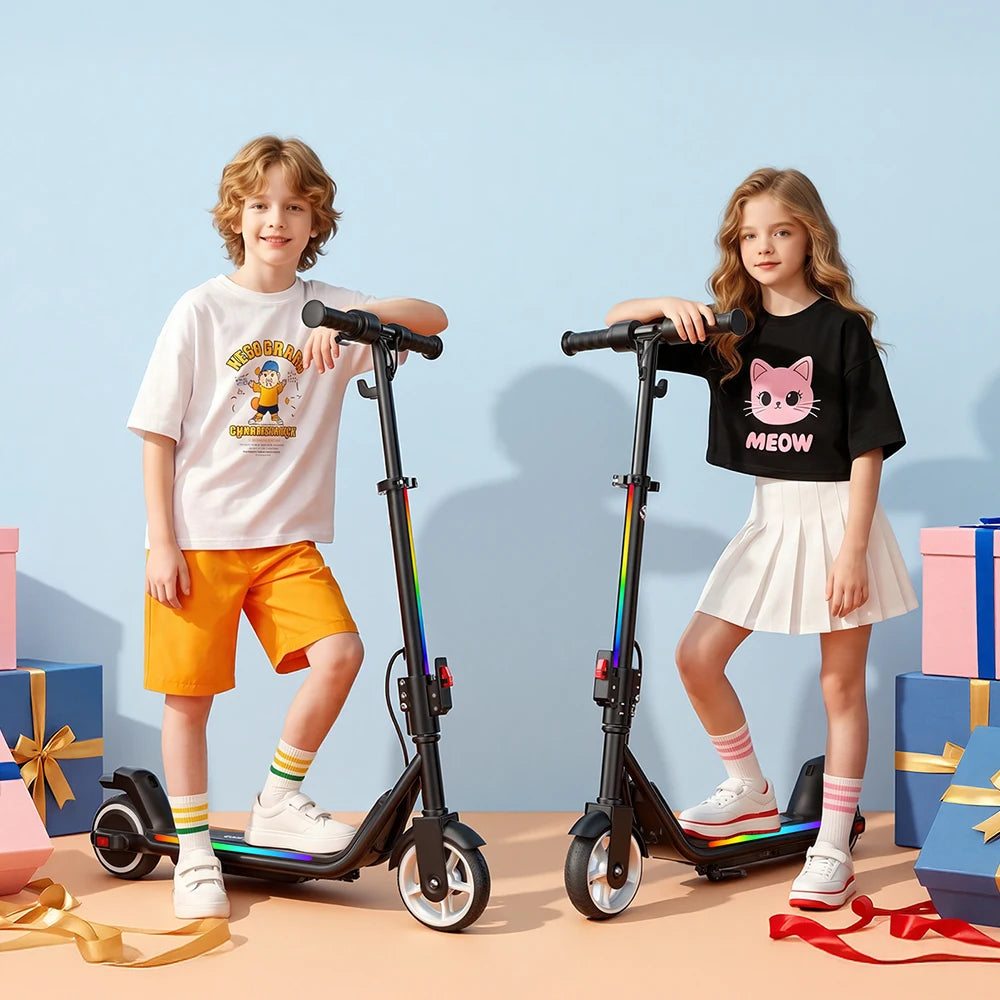 iScooter iK3Max Kids Electric Scooter 200W 4.5Ah Scooter 13KM Range Foldable Scooter 6.5 inch Tire Bluetooth Connection Scooter