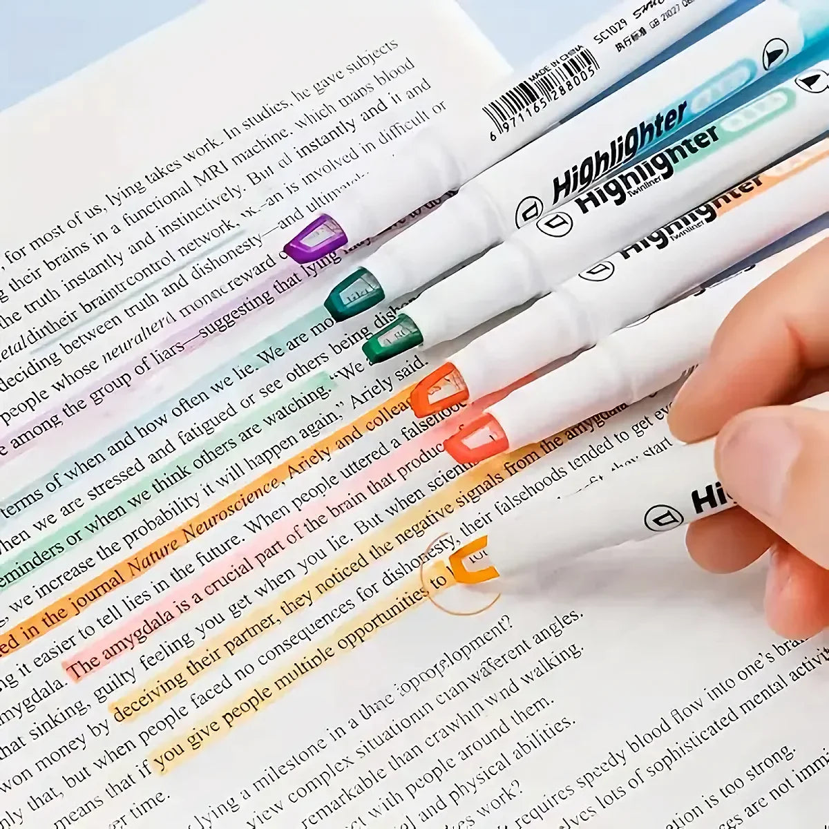 6-Pack Clear View Highlighter Pens