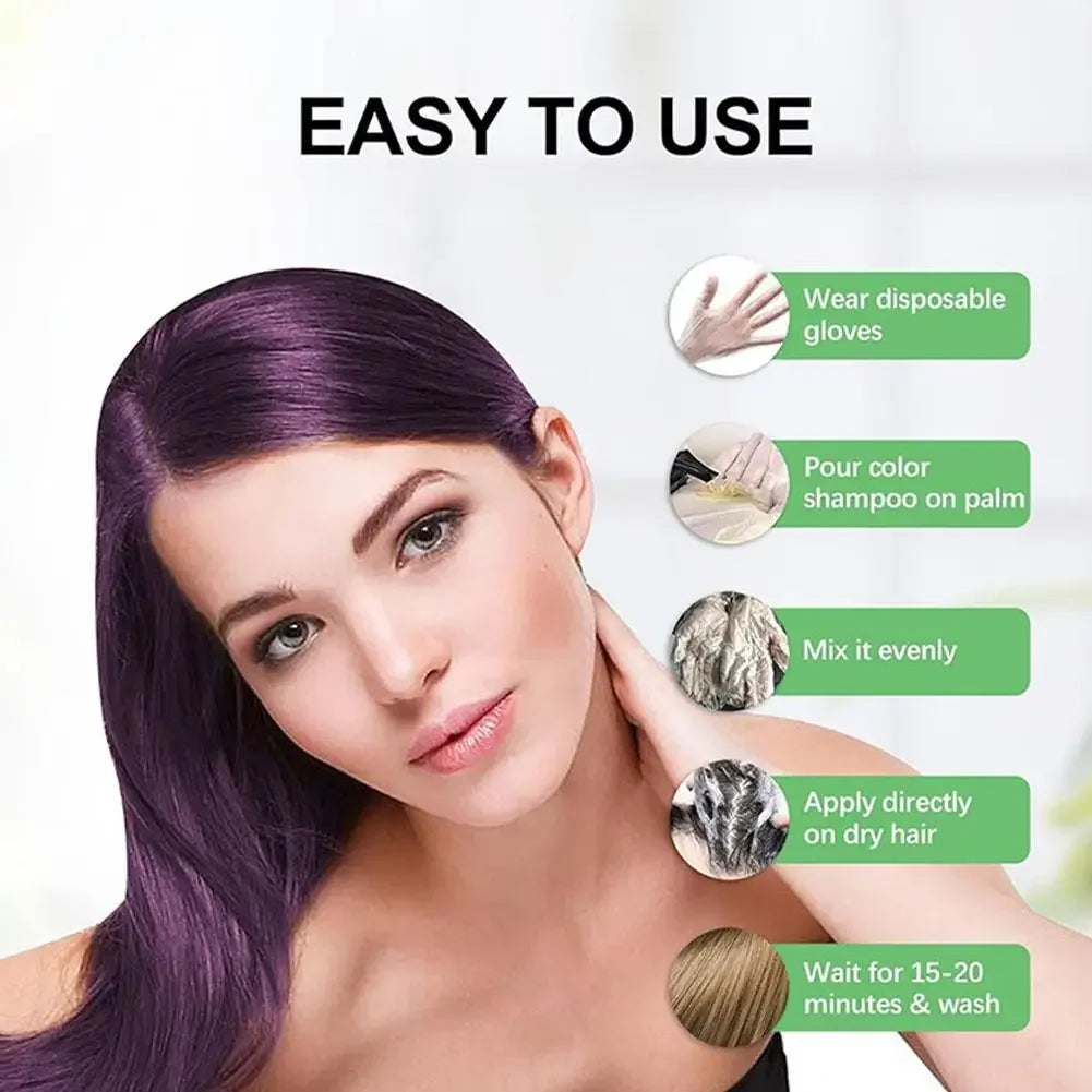 Multi-Shade Gray Cover Hair Shampoo Kit – Semi-Permanent Natural Color, Nourishes and Conditions, Simple Application for All