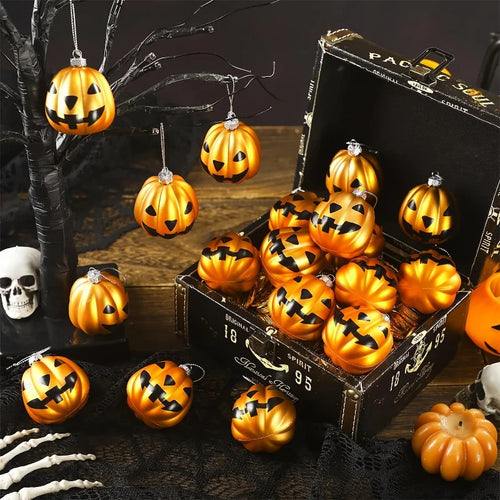 20-80pcs Halloween White Ghost Pumpkin Ball Hand