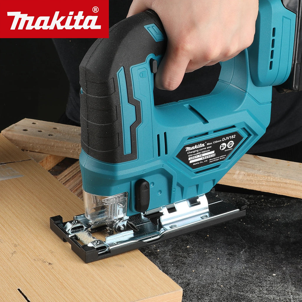 Makita DJV182 18V Lithium Battery Jigsaw 300W High Power Ergonomic Anti Slip Handle Precision Curve Cutting DIY tools