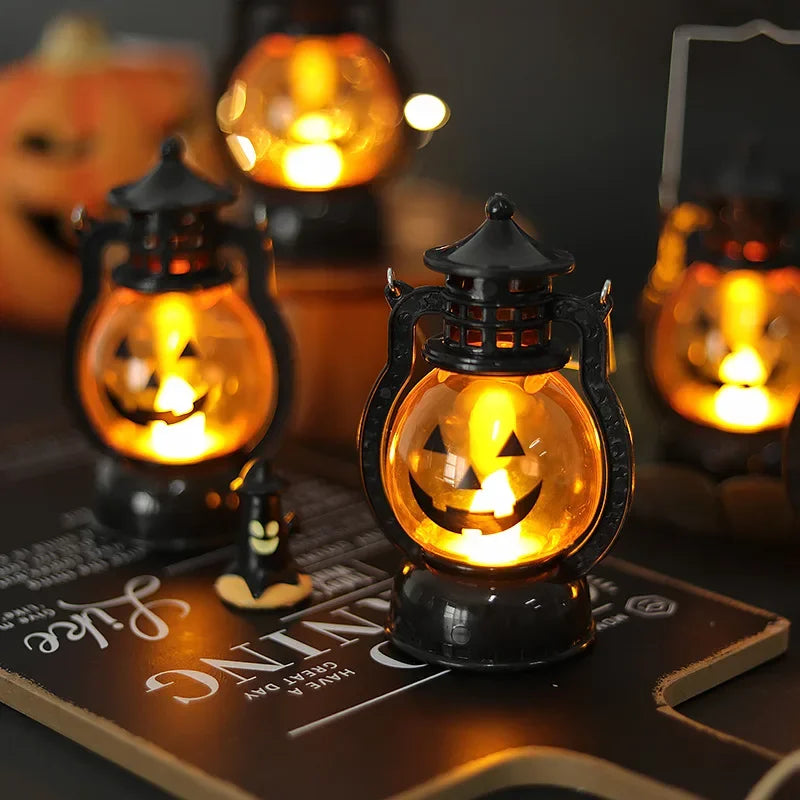 Halloween Pumpkin Ghost Face Lamp Portable Skull Decoration