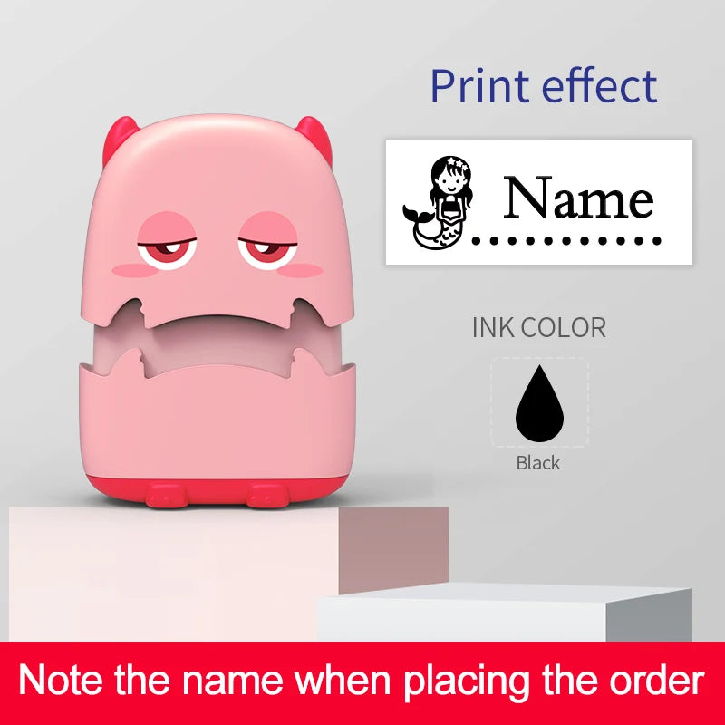 Custom Cartoon Baby Name Stamp Kit - Reusable for Cotton