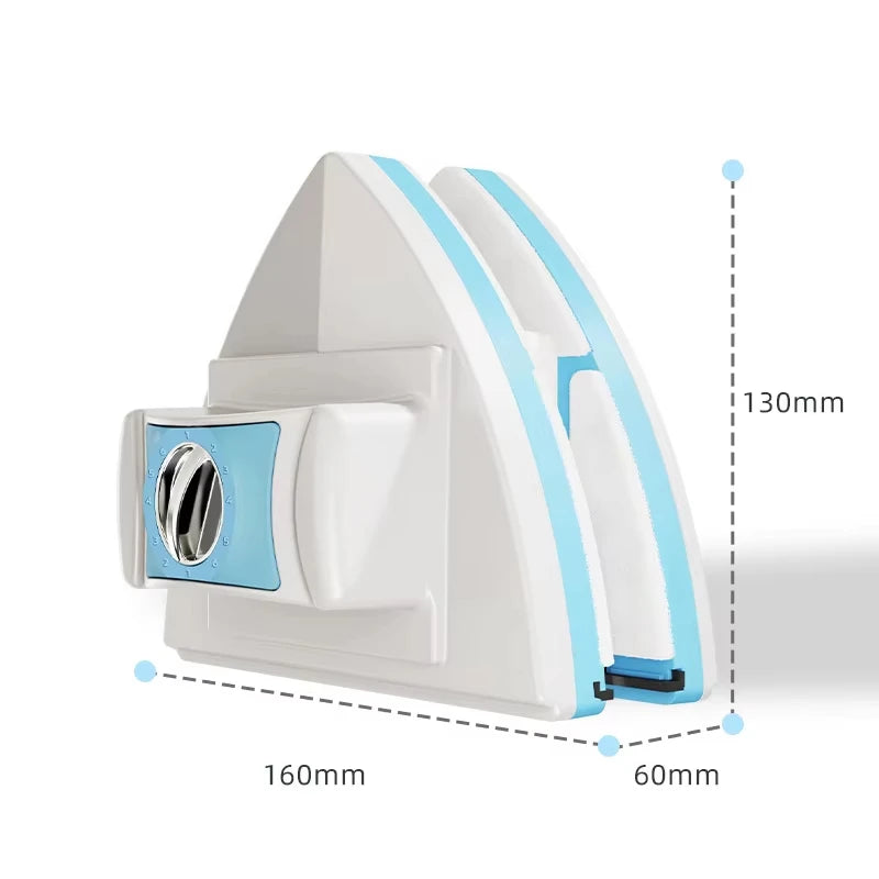6-Speed Adjustable Magnetic Window Cleaner Double-Sided Glass Wiper with Built-in Water Tank Automatic Spray Window Cleaning