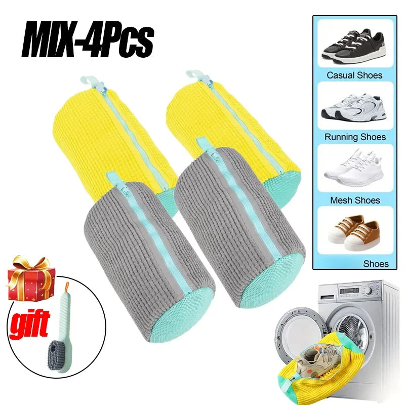 Laundry Bags Shoe Washing Machine Bag-with Zipper Laundry Bag with Rich Fluff Inside