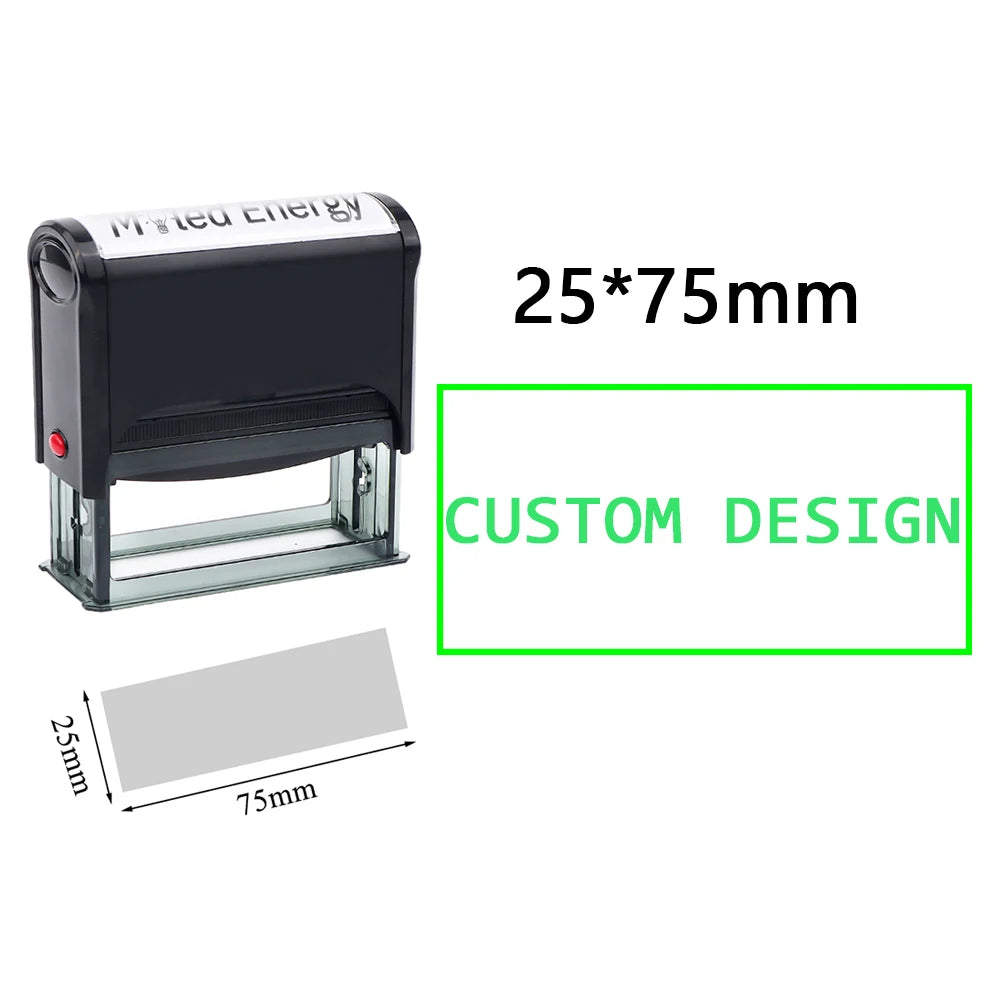 Customize LOGO Self-Inking Stamp Rubber Kit Self Ink Dial Seal Business Number Monogram Printing Stamp Multiple Ink Color Option