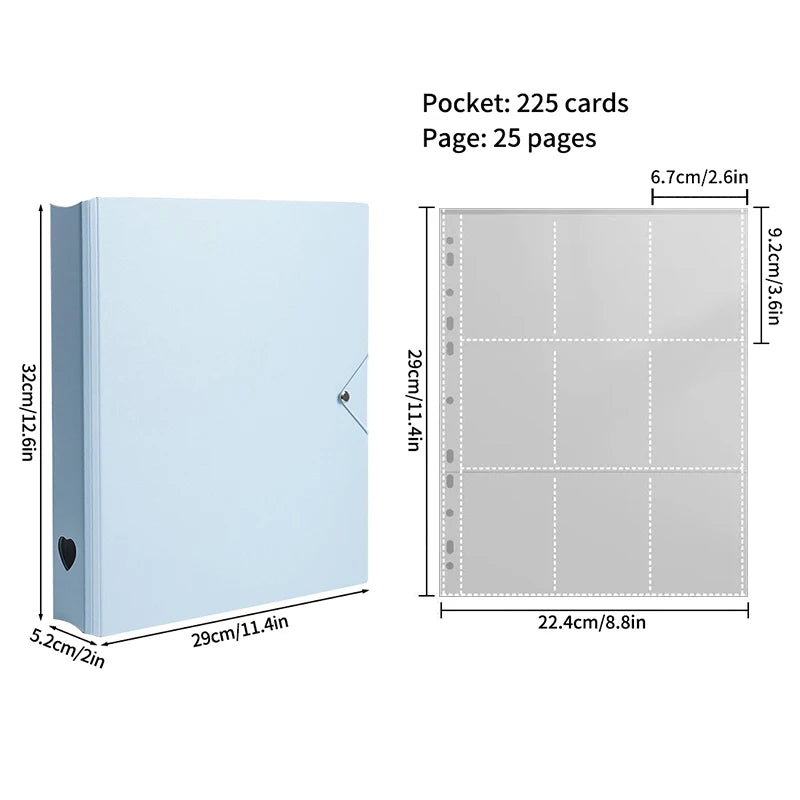 4/9 Grids Loose-leaf Photo Album Kpop Idol Card Collection Book A4 Large Capacity