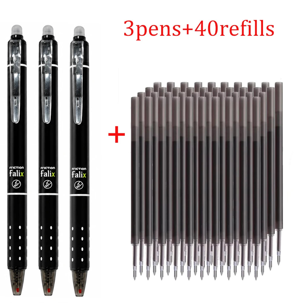 0.5mm Retractable Erasable Gel Pen with 40Pen