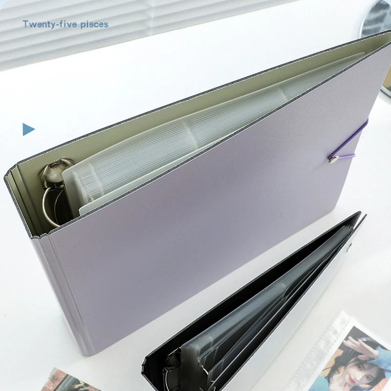 4/9 Grids Loose-leaf Photo Album Kpop Idol Card Collection Book A4 Large Capacity