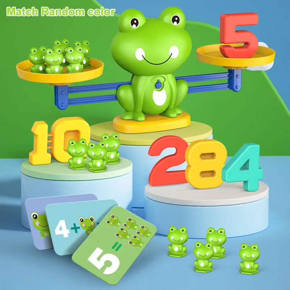 Funny Frog Scale Math Toys for Children Early Education Intelligence Enhancement Addition & Subtraction Balance Game
