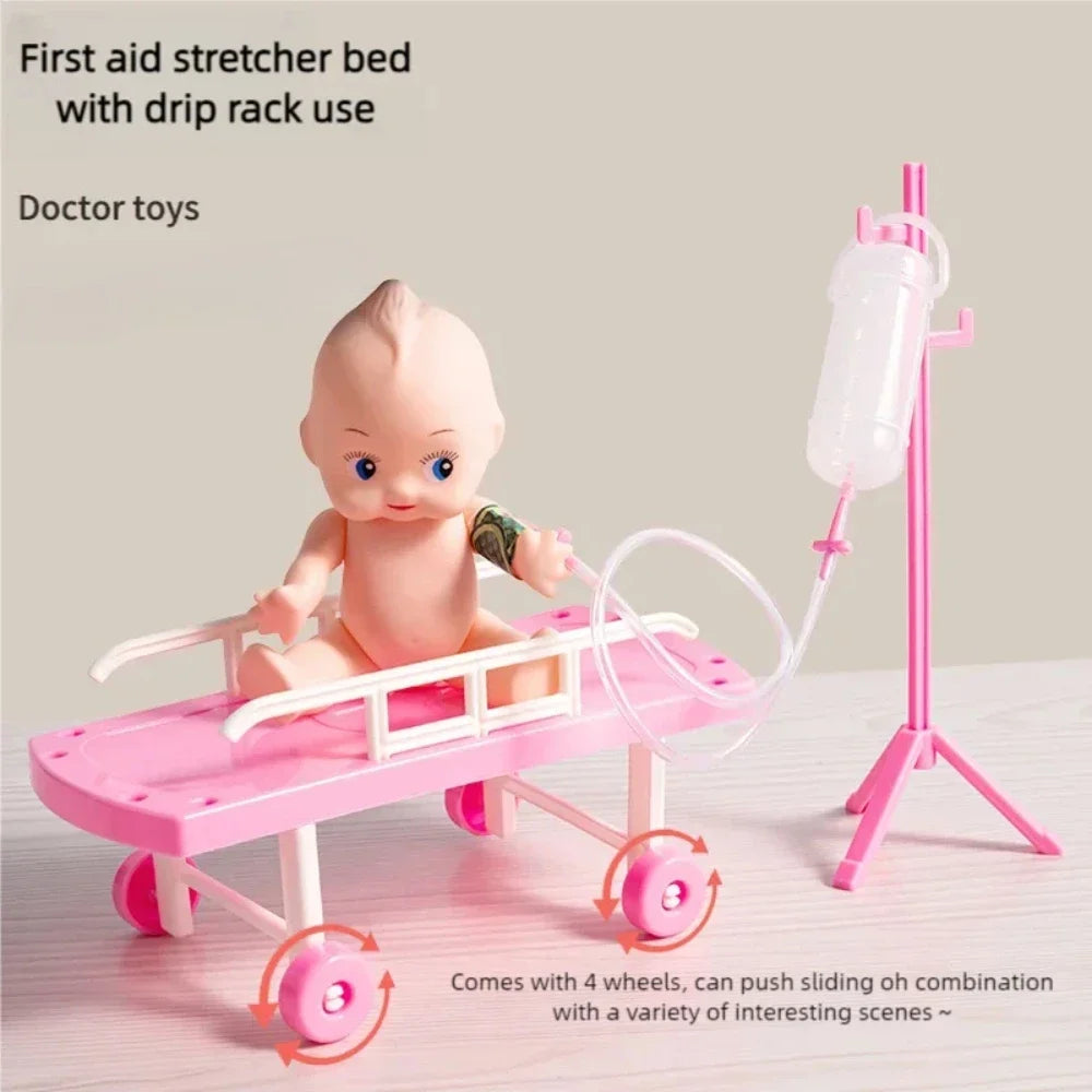Doctor Nurse Role Play Set Medical Tools With Stethoscope Injectors In A Pretend Play Trolley Box Ideal Gift for Kids Boys Girls