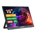 Anmite 16 Inch Portable Touch Monitor Non-touch Optional 1200P 1920*1200 HDR