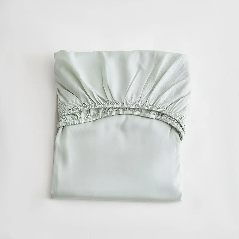 Bamboo Fiber Bedding Fitted Sheet Silky Cooling Plant Fiber