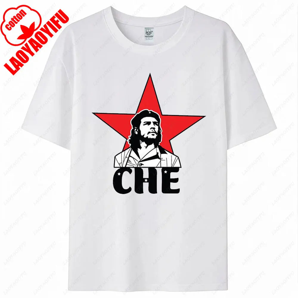Che Guevara Shirt Rebel Cuban Shirt Guerrilla Revolution TShirt Casual Short Sleeve Men High Quality Tee Cotton Loose Tops
