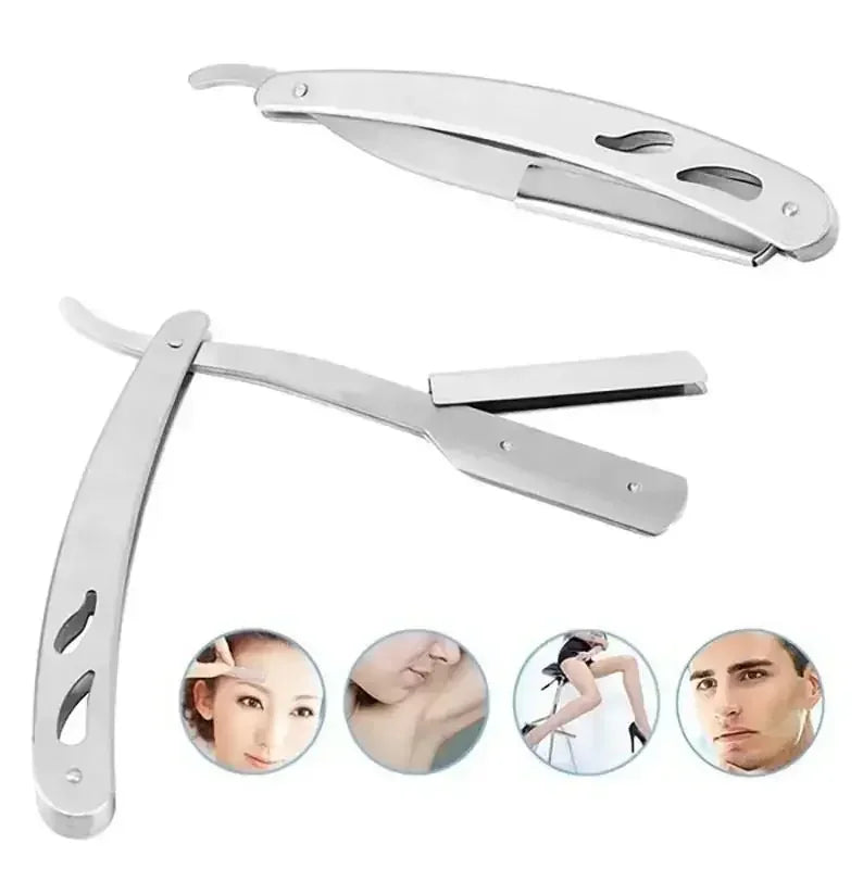 Barber Razor Edge Stainless Steel Shaver Shave With Blade Men Professional Manual Shaver StraightFolding Shaving
