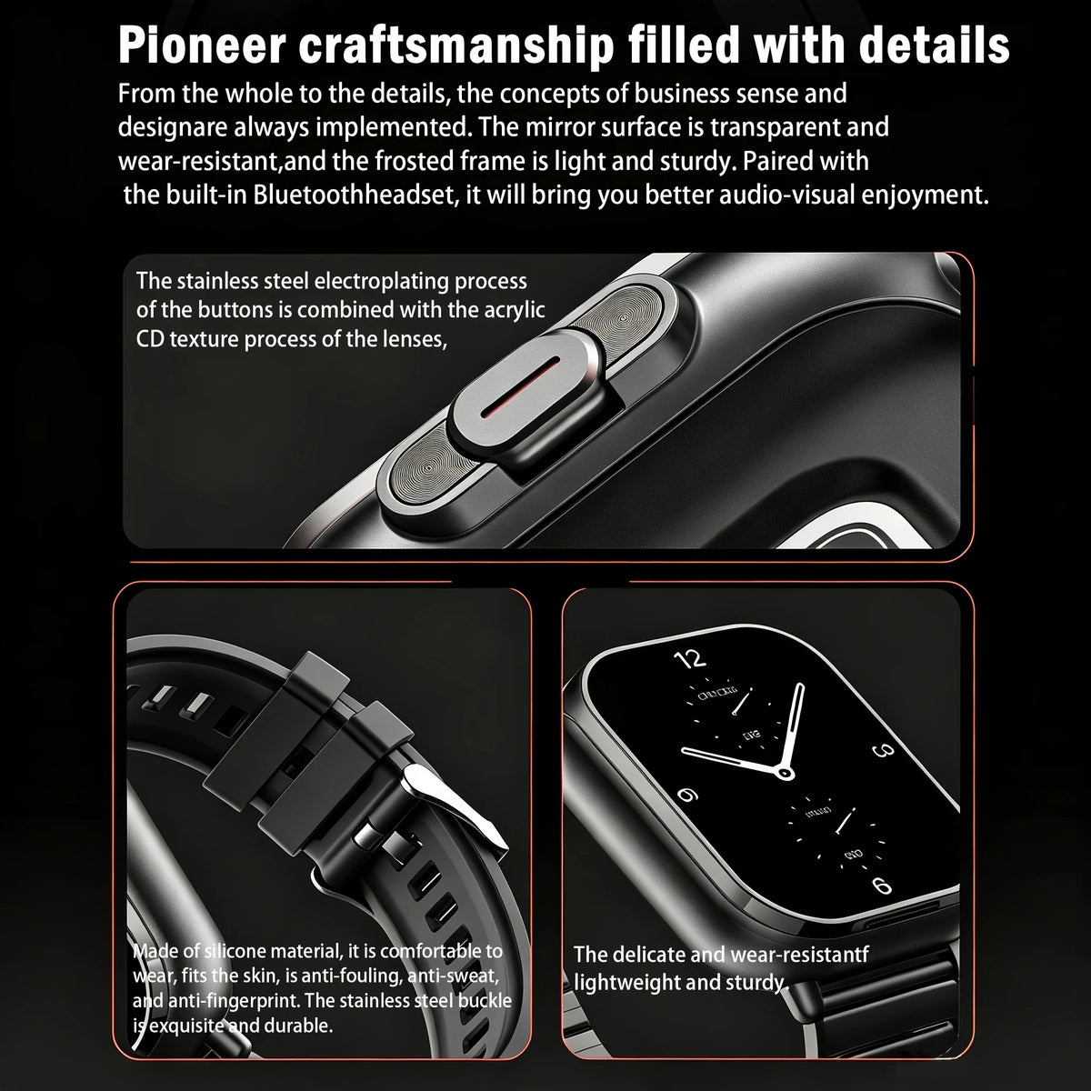 New Full Touch Smartwatch, AI Real-time Translation