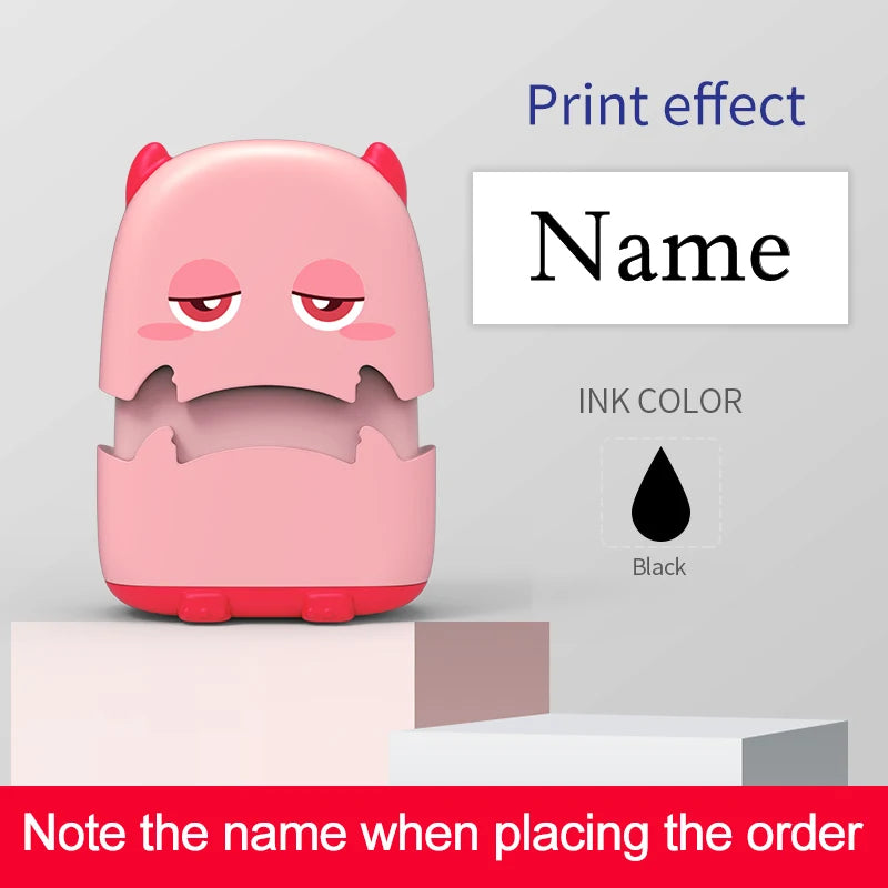 Custom Cartoon Baby Name Stamp Kit - Reusable for Cotton