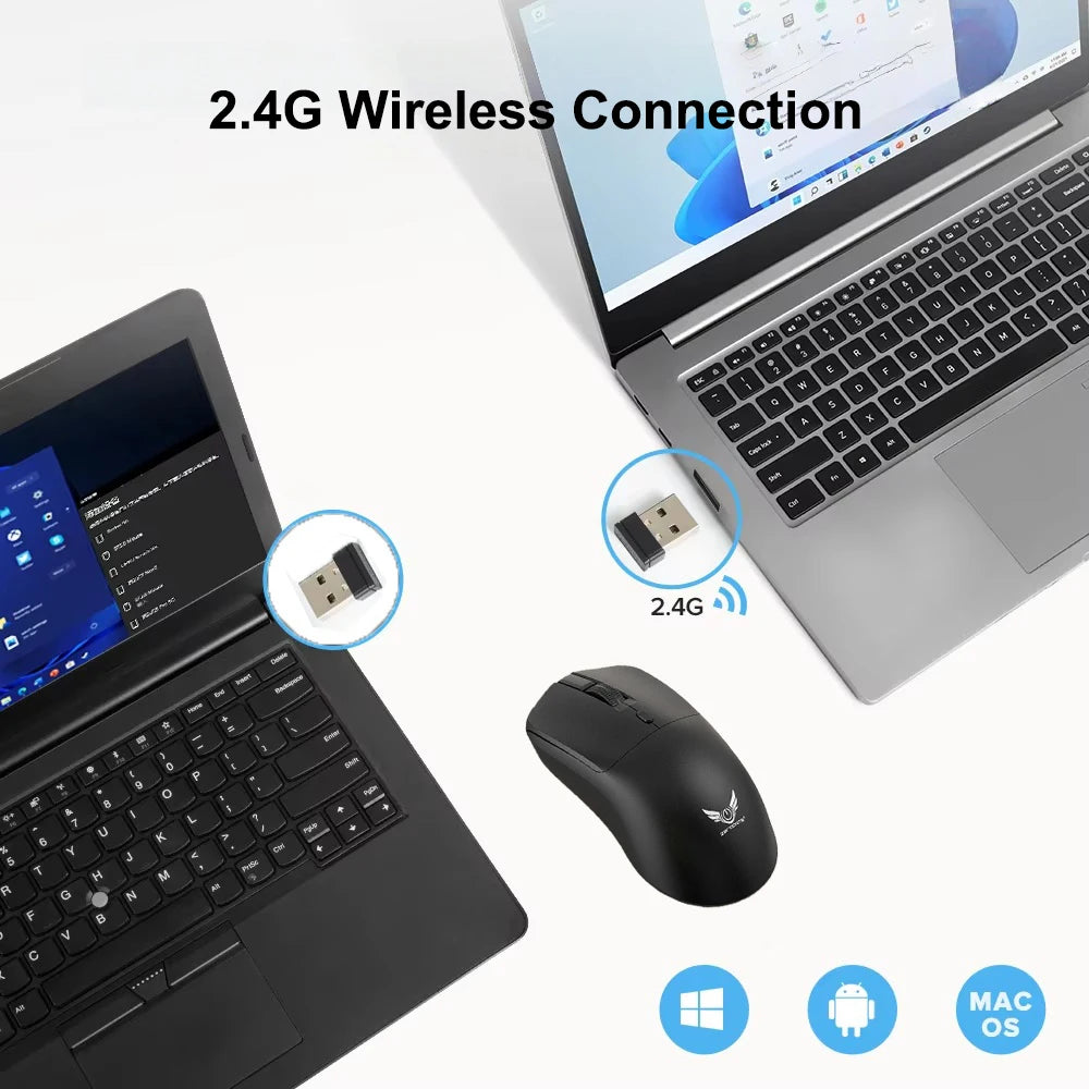KEBIDUMEI 4 Buttons 2.4G Wireless Mouse 3 Levels DPI Gaming Mouse Optical