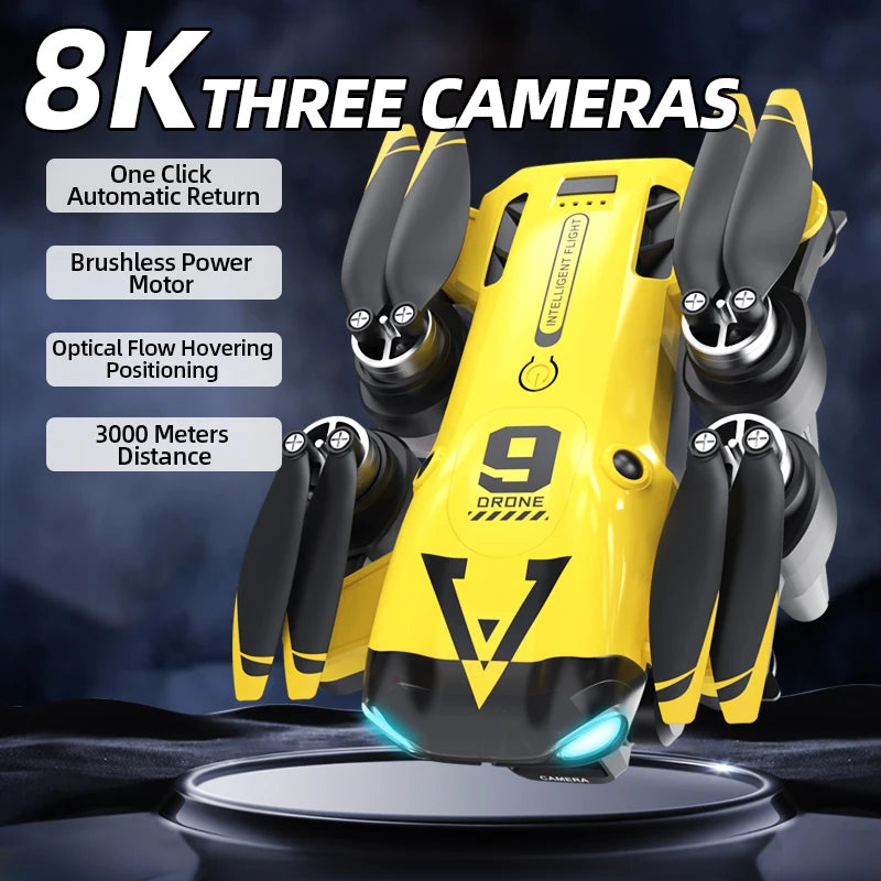 New B9 Pro RC Drone 4K 1080P Wide Angle Dual HD Camera Foldable Quadcopter WiFi FPV Altitude Hold