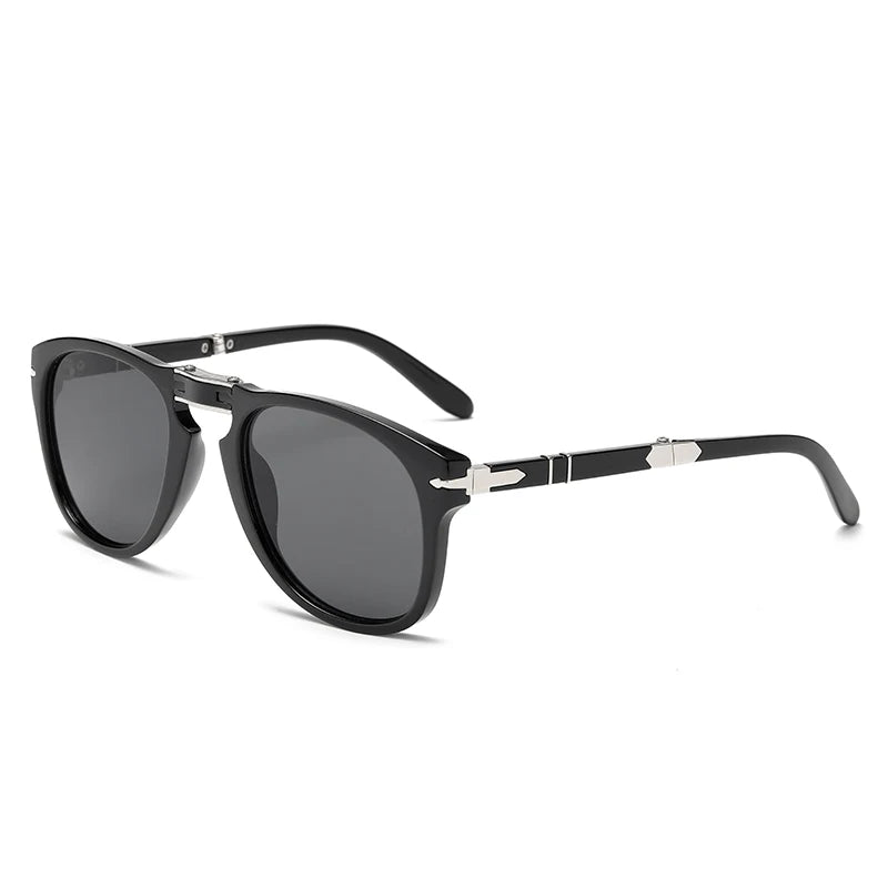 Popular Luxury Designer Folding Pilot Fashion Retro Extra-large Frame Women's Sunglasses UV400 High Quality