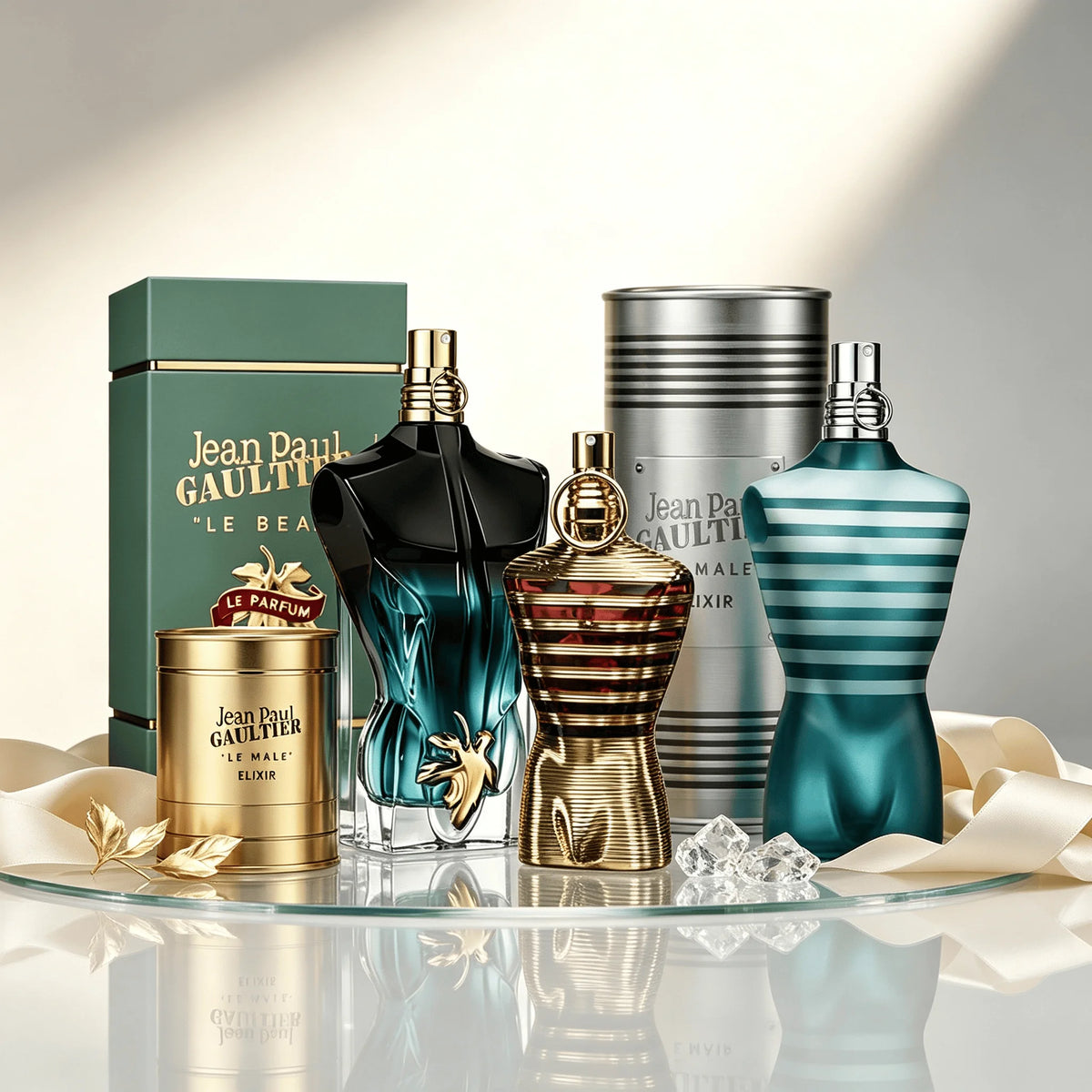 Jean Paul Gaultier Le Male Le Beau Series 3 Styles Perfume Collection